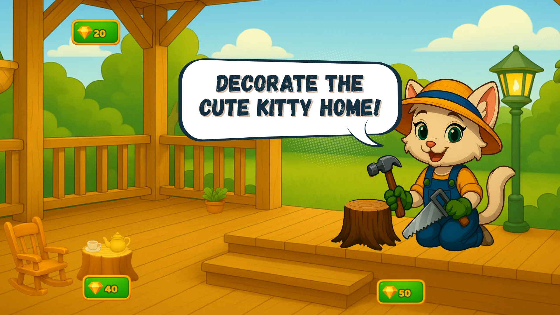 Kitty Garden Tile Puzzle screenshot